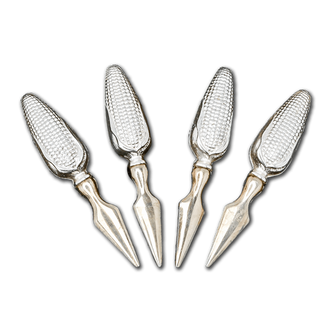 Two Sets of Vintage Sterling Silver Corn on the Cob Holders