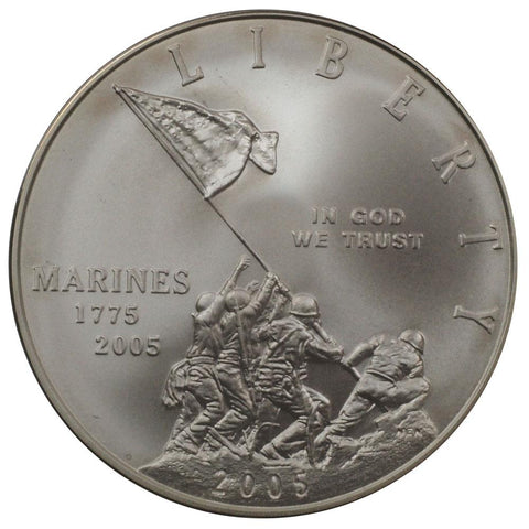 2005 Marine Corps Anniversary Silver Dollar - PQBU in OGP w/ COA