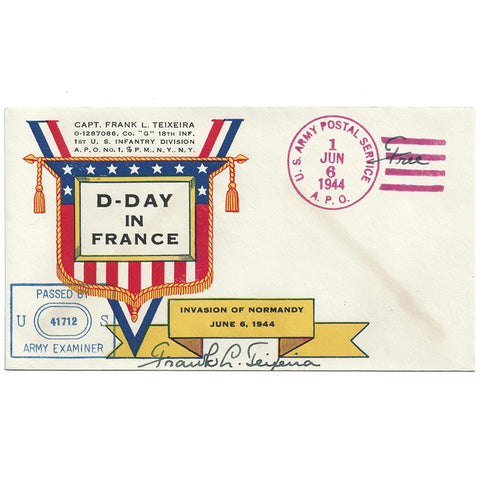 Jun 6, 1944 - Teixeira D-Day Patriotic Cover (Signed) - Free Postage