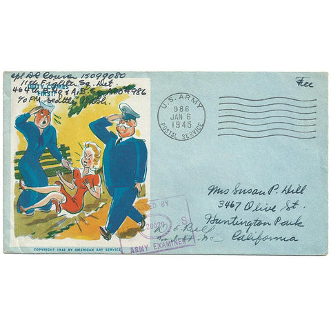 January 6, 1945 - Duty Comes First Patriotic Cover - Free Postage