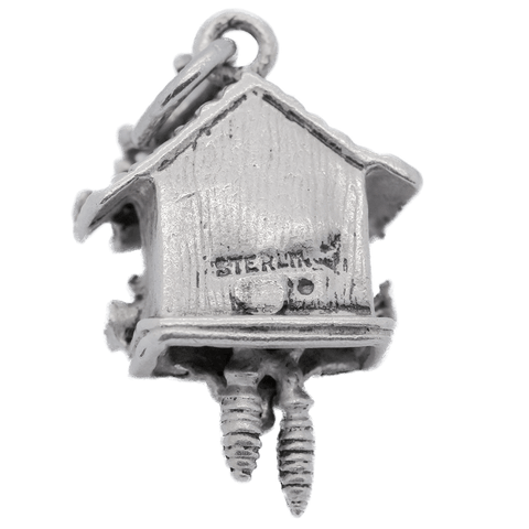 Vintage Sterling Silver Articulated Cuckoo Clock Charm