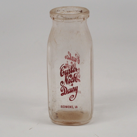 Antique Curles Neck Dairy Bottle - Richmond, VA