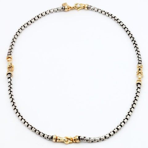 David Yurman Sterling Silver & 18K Gold 16" Chain Necklace