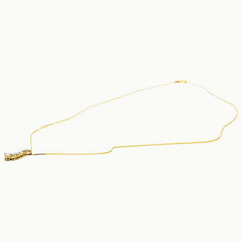 18" 14K Gold Diamond Journey Pendant Necklace