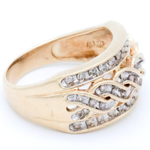 10K Gold Samuel Aaron Diamond Ring - Size 9