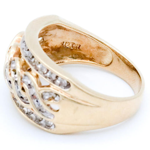10K Gold Samuel Aaron Diamond Ring - Size 9