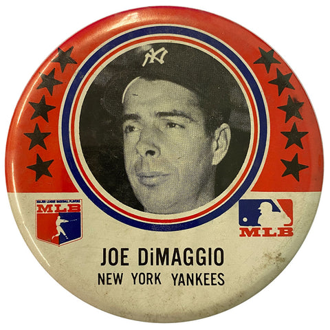 Pair of 1969 MLBPA Pins - Babe Ruth & Joe DiMaggio - Excellent Condition