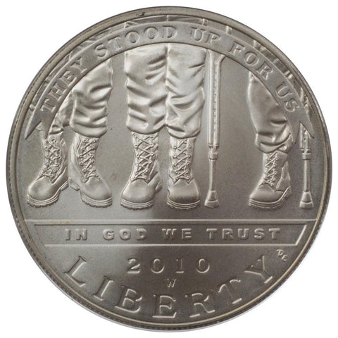 2010 American Veterans Disabled for Life Commemorative Silver Dollar - PQBU in OGP w/ COA