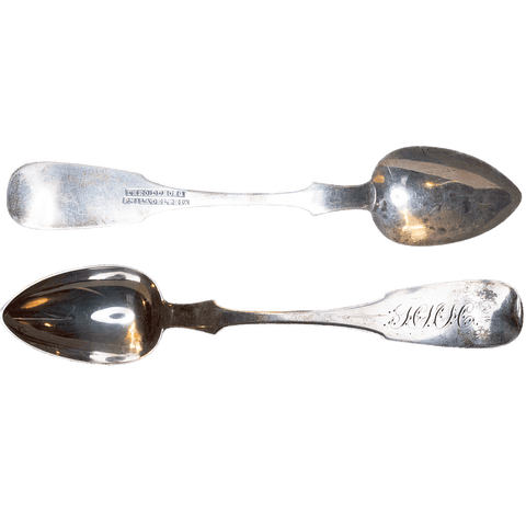 19th Century Silver Table Spoon by Theodore Dubosq - Maker of Territorial Gold $5s & $10s
