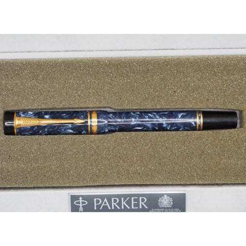 Parker Duofold International Blue Marble Rollerball