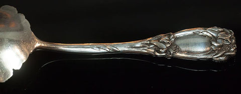 Durgin New Art Iris Sterling Silver Serving Fork - 8 3/4" Long