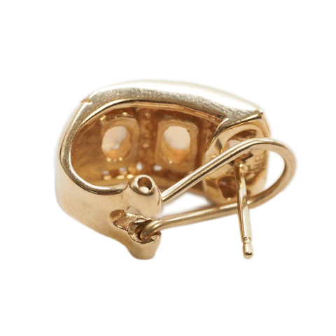 Effy 14k Gold Diamond & Opal Huggie Earrings