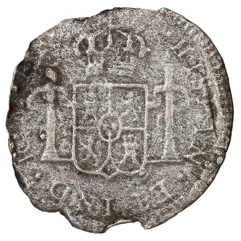 1783-FF Mexico Silver Half Real El Cazador Shipwreck Coin