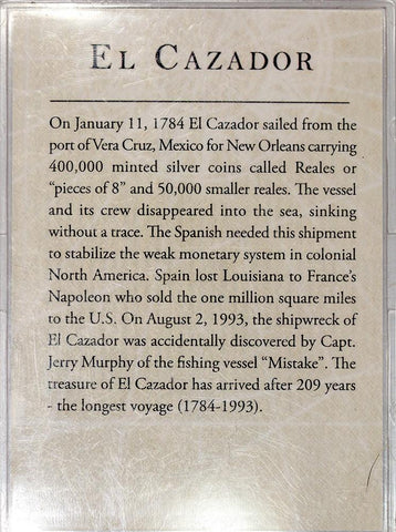 1783-FF Mexico Silver Half Real El Cazador Shipwreck Coin