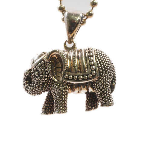 Lagos Wonder Caviar Elephant Sterling Pendant Necklace