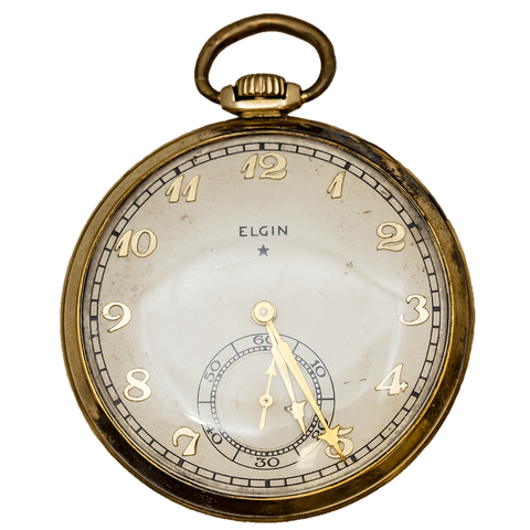 1933 Elgin Gold Filled Pocket Watch - 19 Jewel, Model 4, Grade 491, Size 12