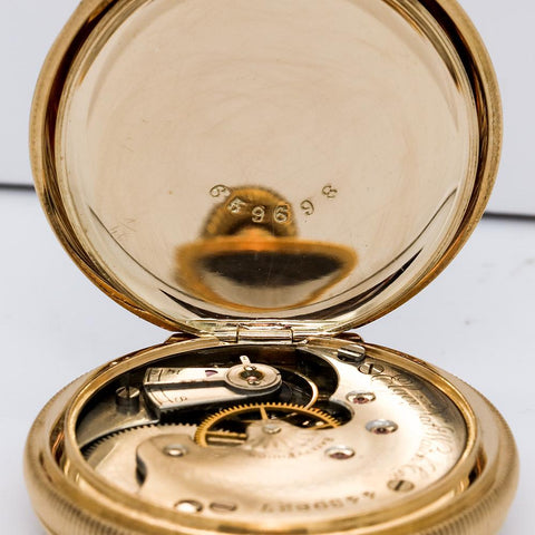 1891 Elgin 14K Solid Gold Hunting Pocket Watch - 11 Jewel, Model 1, Grade 101, Size 6s