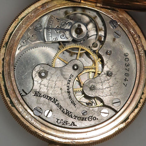 1901 Elgin GF Pocket Watch - 7 Jewel, Model 2, Size 6s Hand Engraved Case