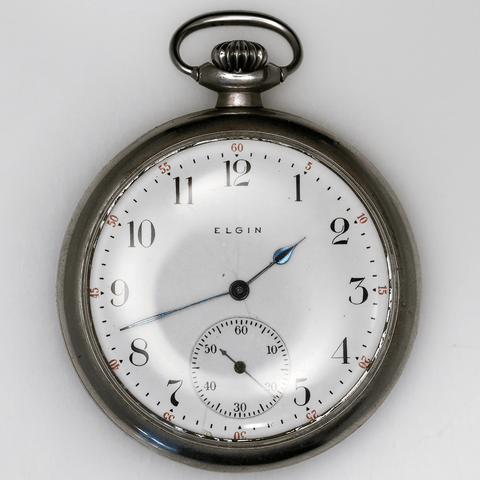 1905 Elgin Silveroid Pocket Watch - 15 Jewel, Model 3, Grade 304, Size 12s