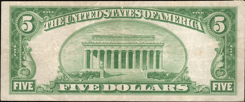 Tough 1929 T.2 $5 Citizens National Bank of Emporia, VA Charter 12240 ~ Very Fine