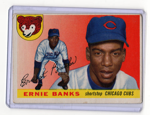 1955 Ernie Banks Topps Baseball Card - Good+