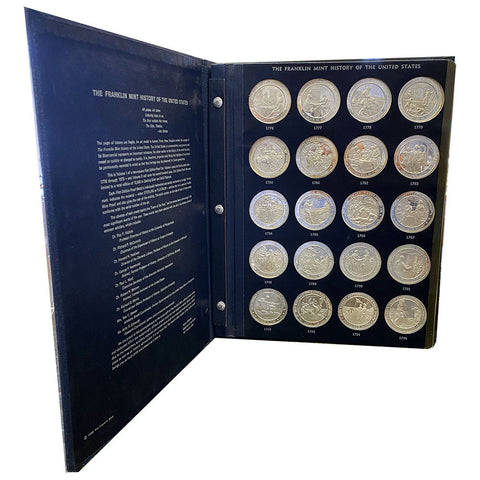 58-Coin Franklin Mint History of the United States Sterling Silver Medal Set