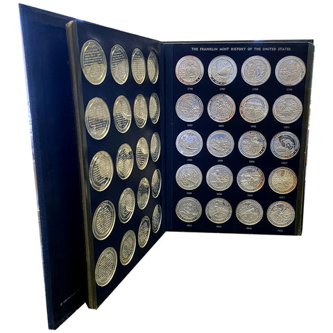 58-Coin Franklin Mint History of the United States Sterling Silver Medal Set
