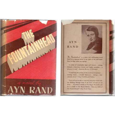 Signed Early Edition/Printing - The Fountainhead by Ayn Rand - 1943, Bobbs-Merrill