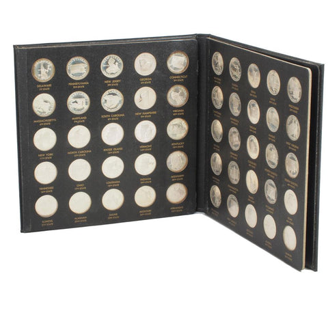 Franklin Mint States Of The Union Series Sterling Silver 50-Coin Set