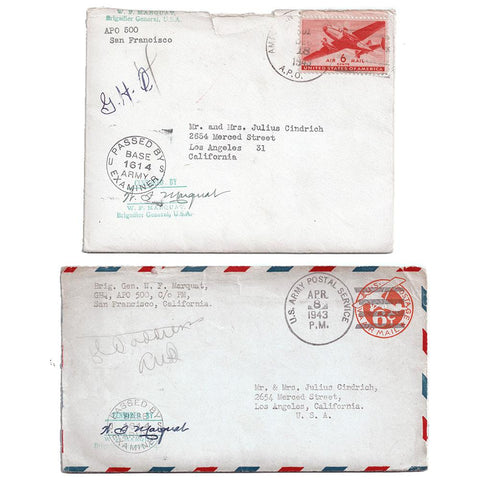 Two World War II Letters From Brigadier (Major) General William Marquat