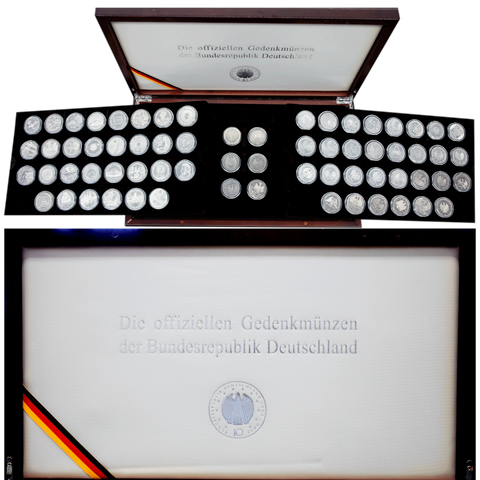 2002 to 2013 66-Coin Germany Commemorative Silver 10 Marks Set - Over 33.5 TOZ ASW