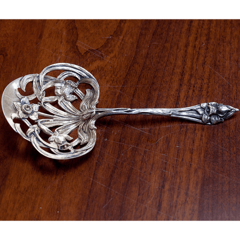1902 Gorham Art Nouveau Sterling Silver Bonbon/Nut Serving Spoon