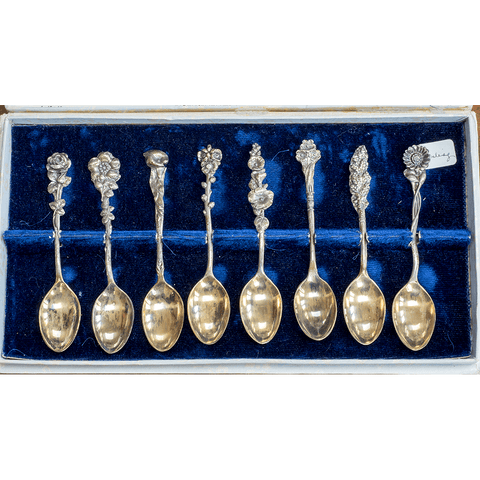 Reed & Barton Harlequin Sterling Coffee Spoon Set of 8 in Original Box