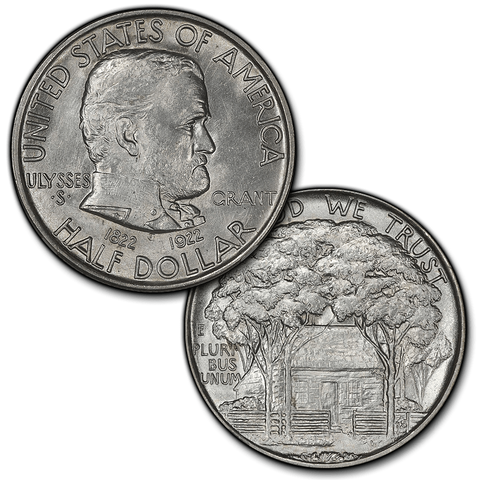 1922 Grant Silver Commemorative Half Dollar - Brilliant Uncirculated