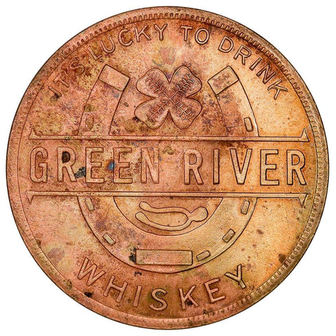 Owensboro, KY 1937 Green River Whiskey 32mm Bronze Token