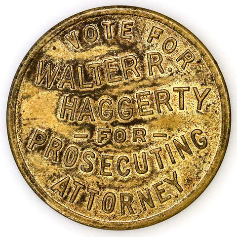 1916 Marion, West Virginia Vote Walter R. Haggerty (Scarce) - Extremely Fine