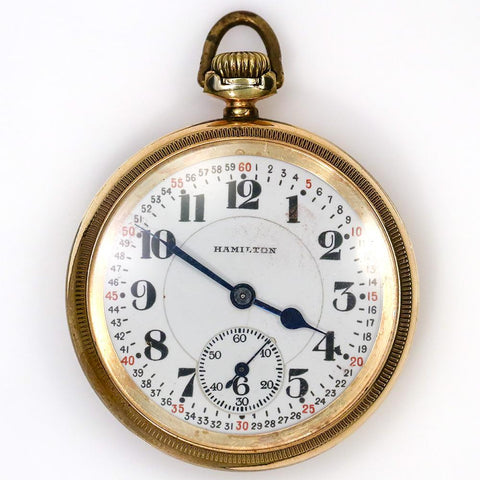 1924 Hamilton 10k GF Pocket Watch - 21 Jewel, Grade 992, Railroad Grade