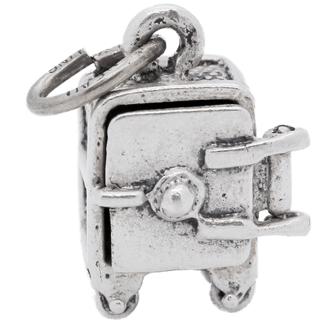 Vintage Sterling Silver Heart Safe Articulated Charm