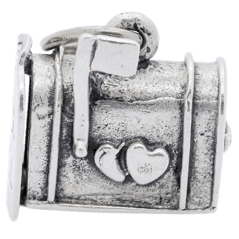 Vintage Sterling Silver Heart Mailbox Articulated Charm