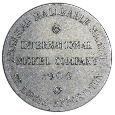 1904 American Malleable Nickel St. Louis Worlds Fair Exposition Metal