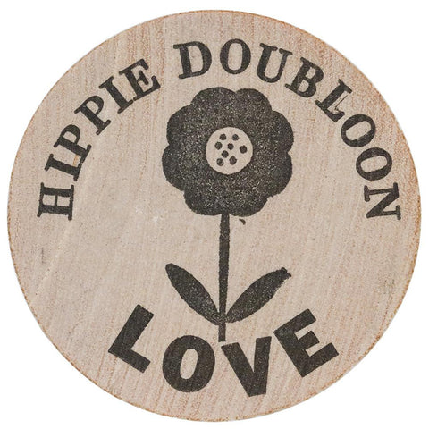 1967 New Orleans, LA "Hippie Doubloon" Wooden Token - Gem Uncirculated