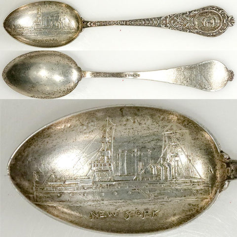 Sterling Silver Richmond P. Hobson/Merrimac Souvenir Spoon