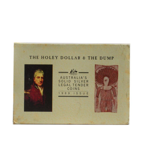 1989 Australia Holey Dollar ($1) and the Dump (25c) in OGP KM.131 & KM.132 - Gem Proof