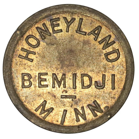 Bemidji, MN Honeyland Candy Kitchen 10¢ Trade Token - Red & Brown Uncirculated
