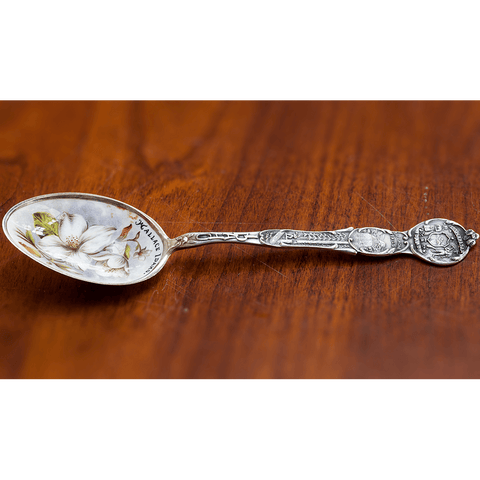 Wallace Idaho Sterling Silver & Enamel Souvenir Spoon by Joseph Mayer & Bros.