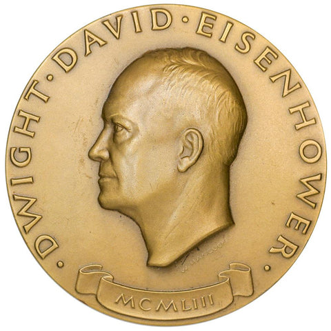 1953 Dwight D. Eisenhower Bronze Inauguration Medal 3"