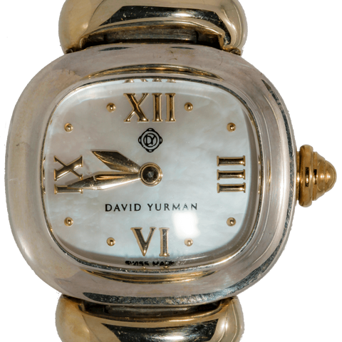 David Yurman Thoroughbred Cable 2-Row Sterling Silver & 14K Gold Watch