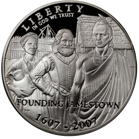 Jamestown 400th Anniversary Commemorative Silver Coin - Gem Proof in OGP w/ COA