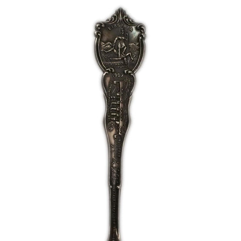 1907 Jamestown Exposition Large Size Sterling Souvenir Spoon