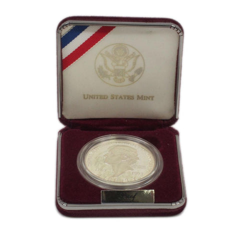 1993 Thomas Jefferson 250th Anniversary Silver Proof - Gem Proof w/ COA